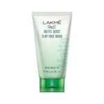 LAKME 9To5 Matte Moist Clay Facewash, Green Tea, Kaolin And Bentonite Clay, Removes Excess Oil, Cleansed, Refreshed Matte Looking Skin, 100G - Fast UK Delivery