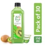 Alo frut Kiwi Fruit Drink with Tasty Aloevera Chunks & Juice | Goodness of Fruits and Aloevera | Ready-to-Serve Fruit -150 ml (Pack of 30) - Fast UK Delivery - Image 3