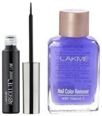 LAKME Absolute Shine Glossy Liquid Eye Liner, Black, 4.5Ml And Lakme Nail Color Remover, 27Ml - Fast UK Delivery - Image 2