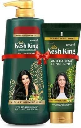 uk41-beBusO7L-1-1.jpg Kesh King Anti-Hairfall Shampoo 600ml + Anti-Hairfall Conditioner 200ml (2 Items in the set) - Fast UK Delivery - Image 1