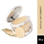 Hilary Rhoda Slay All Day Compact | 2 in 1 Compact | Matte & Shimmer Finish | Moisture-Infused Compact With Sponge | 20g (Sand - Shade 04) - Fast UK Delivery - Image 3