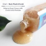 Blue Nectar Exfoliating Body Wash & Scrub for Rough & Bumpy Skin | Madagascar Vanilla Tan Removal Body Scrub for Women & Men (10 herbs, 250ml) - Fast UK Delivery - Image 4
