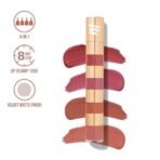 MyGlamm Super 4 Liquid Lipstick Stack - Nude Mood (Rose + Mauve + Brown + Pink) | Lipstick Combo Of 4 | Non Transfer, Smudge Proof 4 in 1 Velvet Matte Lipstick (4.8ml) - Fast UK Delivery - Image 3