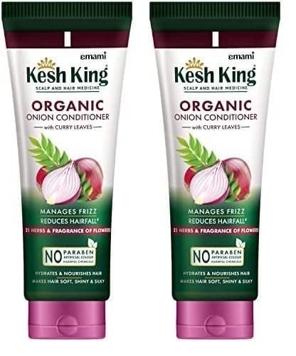 uk4101MTK3S4L-1-1.jpg Kesh King Emami Organic Onion Conditioner With Curry Leaves For Hydrated And Nourished Hair For All Hair Types, 200 Millilitre - Unscented (Pack of 2) - Fast UK Delivery - Image 1
