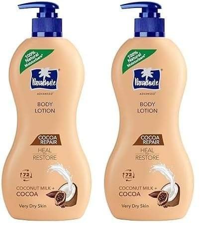 uk410856EXvL-1.jpg Parachute Advansed Cocoa Repair Body Lotion, Intense Moisture, 400ml (Pack of 2) - Fast UK Delivery - Image 1