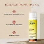Just Herbs Tinted Sunscreen SPF 50+ PA++++ UVA/UVB Protection for Oily, Dry Skin, No White Cast for Men and Women - 30 ml - Fast UK Delivery - Image 6