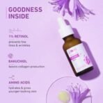 Plum 1% Retinol Anti Aging Night Face Serum with Bakuchiol | Boosts Collagen, Reduces Fine Lines & Wrinkles | Retinol Serum for Face | for Women & Men | Beginner-Friendly | Suits All Skin Types | 20ml - Fast UK Delivery - Image 5