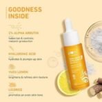 Plum 2% Alpha Arbutin & Hyaluronic Acid Face Serum | Fades Tan | Brightens Skin | Controls Melanin Production | with Yuzu Lemon & Licorice | Fragrance-Free | 100% Vegan | 30 ml - Fast UK Delivery - Image 5