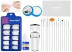HUDA GIRL 20in1 Nail Art Kit False Nails, Nail Stamper, Polish Remover Wipes & Art Brushes (Multicolor) - Fast UK Delivery - Image 2