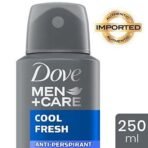 Dove Men+Care Cool Fresh Dry Spray Antiperspirant Deodorant, Up To 48 hrs Protection From Sweat & Odour, Instantly Dry for Cleaner Feel, Dermatologically Proven Formula, Soothes & Moisturises Skin, Long-Lasting Refreshing Scent, 250ml - Fast UK Delivery - Image 3