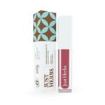 Just Herbs Ayurvedic Creamy Matte Long Lasting Liquid Lipstick, Lightweight & Hydrating Lip Colour with Liquorice & Sweet Almond Oil - Dusty Rose - Fast UK Delivery