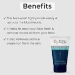 O3+ ALPHA MEN Acno D-TAN Face Wash with Tea Tree 100g for Oily Skin | Detan Face Wash for TAN Removal | Removes Acne and Dirt - Fast UK Delivery - Image 5