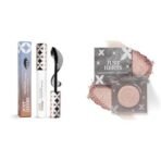 Just Herbs Serum Infused Volume Boost Mascara Highly Pigmented Waterproof Long Lasting 8ml & Just Herbs Lumi Glow Pressed Highlighter for Face Makeup Shea Butter + Vitamin C, 3.5 g (The Moon) - Fast UK Delivery - Image 2