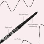 MILA Beaute Hypnot Eyes Kajal | Waterproof Kajal & Non Fading Formula | 24 Hours of Smudge Free Stay | Nourishes With Avocado Oil | Shade - Black - Fast UK Delivery - Image 6