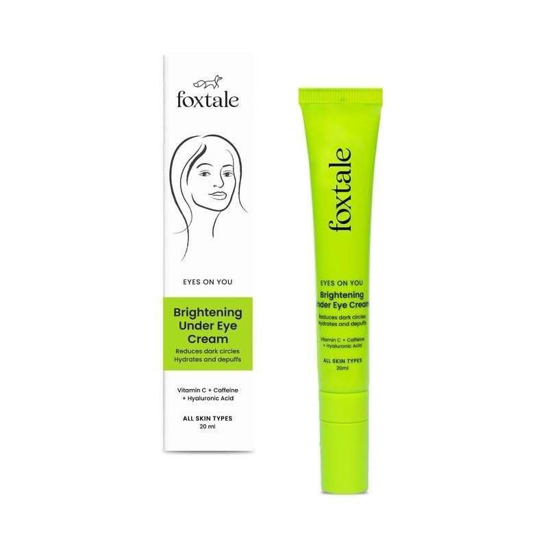 uk410rDO1gbFL-1-1.jpg FoxTale Brightening Under Eye Cream|Vitamin C, Caffeine, And Hyaluronic Acid|Reduces Dark Circles And Puffy Eyes|Brightens Undereye With A Ceramic Tip|For All Skin Types|For Men And Women|20Ml - Fast UK Delivery - Image 1