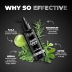 Beardo Grey Control Serum for Men, 50 ml | Also contains Amla + Methi + Rosemary + Brahmi + Bhringraj extracts for Hair Shine | Lightweight and Non-Sticky - Fast UK Delivery - Image 4