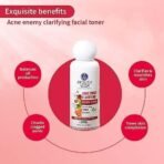 Ayouthveda Anti-acne Face Care Kit Maintain Oil Moisture, Skin Purifying | Acne Enemy Face Wash Gel 100ml | Acne Enemy Clarifying Facial Toner 100ml | Oil Control Mattifying Moisturizer Cream 60g - Fast UK Delivery - Image 5