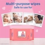 Johnson's Baby Wet Wipes | 504 Wipes | Alcohol & Soap Free | Prevents Rashes & Redness | with 3X Moisturising Lotion | As Mild as Pure Water | Enriched with Glycerin | - Fast UK Delivery - Image 6