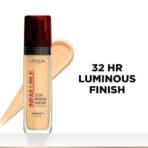 L'Oreal Paris Liquid Foundation, Oil Absorbing Formula, Transferproof, Heatproof and Long-lasting, Infallible 32H Fresh Wear, 140 Golden Beige, 30ml - Fast UK Delivery - Image 4