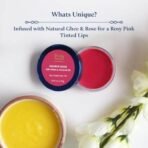 Blue Nectar Lip Tint Balm for Rosy Pink Tinted Lips | Natural Lip Tint for Dark Lips with Organic Ghee & Shea Butter | Long Lasting Lip Mosturizer (10g) - Fast UK Delivery - Image 3
