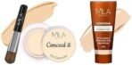 MILA Beaute Longwear Weightless Foundation | Shade - (101 Classic Ivory, 30ml) Conceal It Pot Concealer For Face Makeup | Shade - (Rich Vanilla, 4g) - Fast UK Delivery