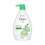 Dove Refreshing Body Wash, with Cucumber & Green Tea Scent, for Soft, 24hr Moisturised Skin, 800ml - Fast UK Delivery