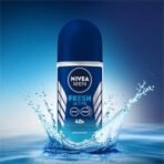 NIVEA MEN Fresh Active 50ml Deo Roll On | With Fresh Ocean Extracts| 72 H Freshness| 0% Alcohol | Dermatologically Approved & Paraben Free Formula (Pack of 3) - Fast UK Delivery - Image 3