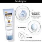 Neutrogena Ultra Sheer Sunscreen SPF 50+ | Broad Spectrum UVA/UVB | Blue light protect | No White Cast | Water resistant, Ultra light & Non sticky | Oily, Dry & Sensitive Skin | 30 g (Pack of 1) - Fast UK Delivery - Image 7