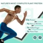 Wellbeing Nutrition Organic Vegan Plant Protein Isolate Powder | 22g Protein, 5g BCAA European Pea & Brown Rice Protein | Superfoods, Fiber for Muscle Growth | Dark Chocolate & French Vanilla Combo - Image 5