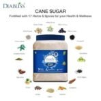 Diabliss Diabetic Friendly Herbal Cane Sugar - Free from Chemicals / Artificial Sweeteners - Low Glycemic Index (GI) Diet - Clinically Tested Healthy Natural Substitute For Diabetes / Blood Glucose Management - 1.75Kg Reusable Jar - Image 3