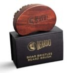 Beardo Boar Bristle Beard Brush|Fine 100% Boar Bristles for Effortless Beard Styling|Detangle and Tame frizzy unruly beard|Compact Travel friendly Ergonomic design|Wooden frame|Firm but Soft Bristles|Use with Beard Oil/Wax/Balm/Cream - Fast UK Delivery - Image 2