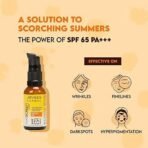 Jovees Sunscreen Face Serum SPF 65 PA+++ Broad spectrum Sun protection with Green tea, Carrot and Sunflower extract | Lightweight & Oil Free | For Oily & Acne Prone Skin 30ml - Fast UK Delivery - Image 5