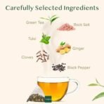 VAHDAM, Detox Kahwa Green Tea - 50 Pyramid Tea Bags | 100% Natural, Non-GMO, Gluten Free | Desi Kahwa With Green Tea & Spices | Resealable Ziplock Pouch - Fast UK Delivery - Image 3