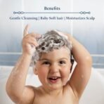 Blue Nectar Baby Shampoo for Kids with Natural Ghee | No Tear Formula | Natural Baby Care Product for New Born | For 0+ Years | Mild Shampoo for Dry & Sensitive Skin (200ml, 14 Herbs) - Fast UK Delivery - Image 4