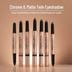 Swiss Beauty Chrome & Matte Twin Eyeshadow Stick | Mix of Matte and Shimmer | Easy to blend, non creasing eyeshadow | 24 Hour Stay | Shade- Autumm Break, 2g - Fast UK Delivery - Image 3