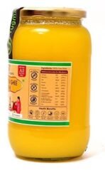 Yugmantra Organic Foods 100% Pure Natural Desi Rathi Cow Ghee - Glass Bottle Prepared from Vedic A2 Milk Bilona Method-Immunity Superfood (1 LTR) - Fast UK Delivery - Image 3