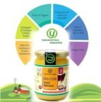 Yugmantra Organic Foods 100% Pure Natural A2 Milk Sahiwal Cow's Grass-Fed Desi Ghee Prepared Curd by Traditional Bilona Padati - in Glass Bottle (500 Ml + 55 GMS Free Honey) - Fast UK Delivery - Image 5