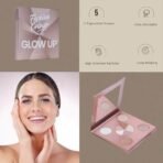 Fashion Colour Platinum Glow Up Palette | Illuminating Highlighter Palette | Multi shade Metallic Shimmer Radiant Finish | Highly Pigmented | (Multicolor) 16g - Fast UK Delivery - Image 5