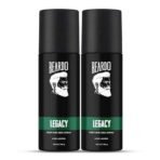 BEARDO Legacy Deo Body Spray 150Ml|Patchouli Spicy,Aromatic Fragrance|Long Lasting Freshness|Perfume Body Spray For Men|Premium Deodorant Body Spray (Set Of 2)|Gift For Brother, Friends, Black - Fast UK Delivery - Image 2