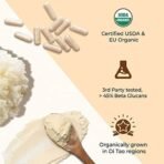 Rooted Actives Tremella Mushroom Extract (60 Veg caps, 500 mg) |Beauty, Skin Glow, Collagen booster, Hyalyronic acid, Hydration| USDA Organic, 45% Beta Glucans - Fast UK Delivery - Image 7