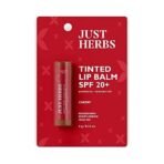 Just Herbs Tinted Lip Balm for Men and Women with SPF 20+ for Dark Lips to Lighten 4 g (Cherry) & Just Herbs Liquid Sindoor Long Lasting Quick Dry 5g (Ruby Red) Combo - Fast UK Delivery - Image 3