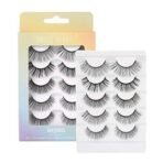 Swiss Beauty Cruelty-Free 3D Eyelashes - Pack of 10 False Eyelashes | Volumising Eye Lashes | Lengthening Eye Lashes | Lightweight Eyelashes | Shade - Black 01, Set of 5 - Fast UK Delivery - Image 6