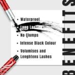 Fashion Colour Platinum Double Head Mascara For Upper & Lower Lashes (10ml) | Volumizing and Lengthening Mascara | 2-in-1 Mascara for Women | Long Lasting (Black) - Fast UK Delivery - Image 5