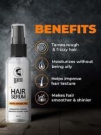 Beardo Hair Serum (50 ml x 2) | Serum for men | Serum for hair smoothing | Argan Oil & Almond Oil | Adds Shine | Daily use| For All Hair Types | Frizz free hair - Fast UK Delivery - Image 5