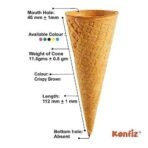 KONFIZ Ice Cream Cones/Wafer Cones/Rolled Sugar Cone/Waffle Cones/ (pack of 24 pcs) - Fast UK Delivery - Image 5