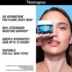 Neutrogena Hydro Boost Hyaluronic Acid Face Moisturizer 50ml | 24 hours long lasting Hydration | Oil free non sticky light water gel fast absorbing| Daily use | All Skin Types | For Men & Women 50g - Fast UK Delivery - Image 6