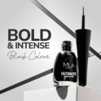 MILA Beaute Ultimate Eyeliner | Water Resistant & Quick Dying Eyeliner | Intense Color with Long Lasting Formula | 6ml Black - Fast UK Delivery - Image 3