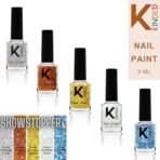 KINDED Nail Paint Long Lasting Lacquer Nail Art Nail Polish Enamel for Girls Women (9 ml each, Glittery Finish, Combo Pack Set of 5 Showstopper Shades Silver Red Golden Ivory Blue 31 to 35) - Fast UK Delivery - Image 4