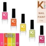 KINDED Nail Paint Long Lasting Lacquer Quick Drying Nail Polish Enamel for Girls Women (9 ml each, Glossy Finish, Combo Pack Set of 5 Neon Shades Pink Orange Yellow Green Magenta 01 to 05) - Fast UK Delivery - Image 3