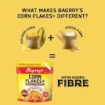 Bagrry's Corn Flakes Plus 1.2kg Pouch | Original and Healthier | Low Fat & Cholesterol | High Fibre | Deliciously Crunchy | All Natural CornFlakes | Breakfast Cereal - Fast UK Delivery - Image 3